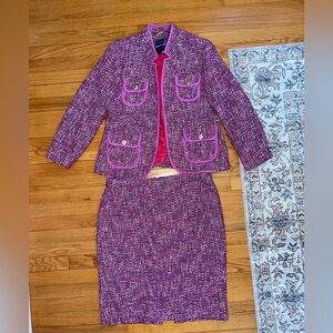 Jcrew pink autumn tweed skirt